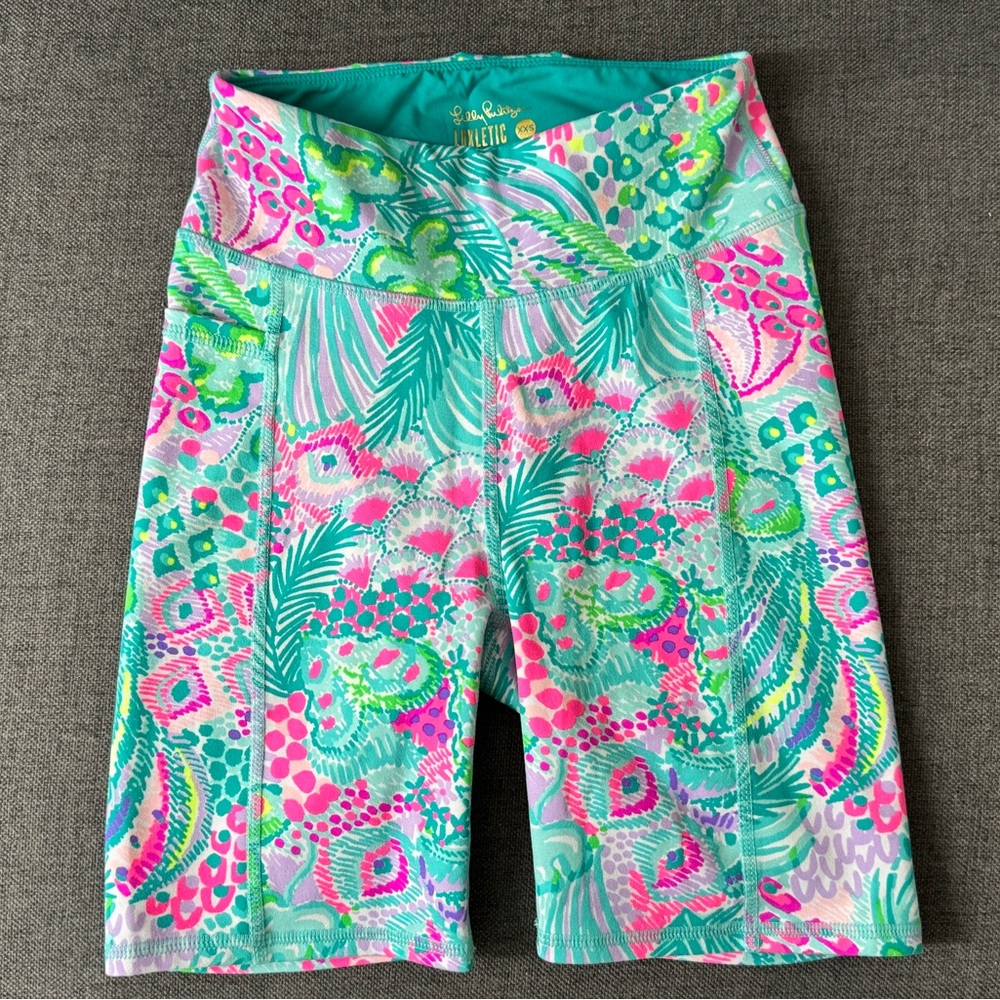 Lilly Pulitzer Tropical Print Athletic Shorts